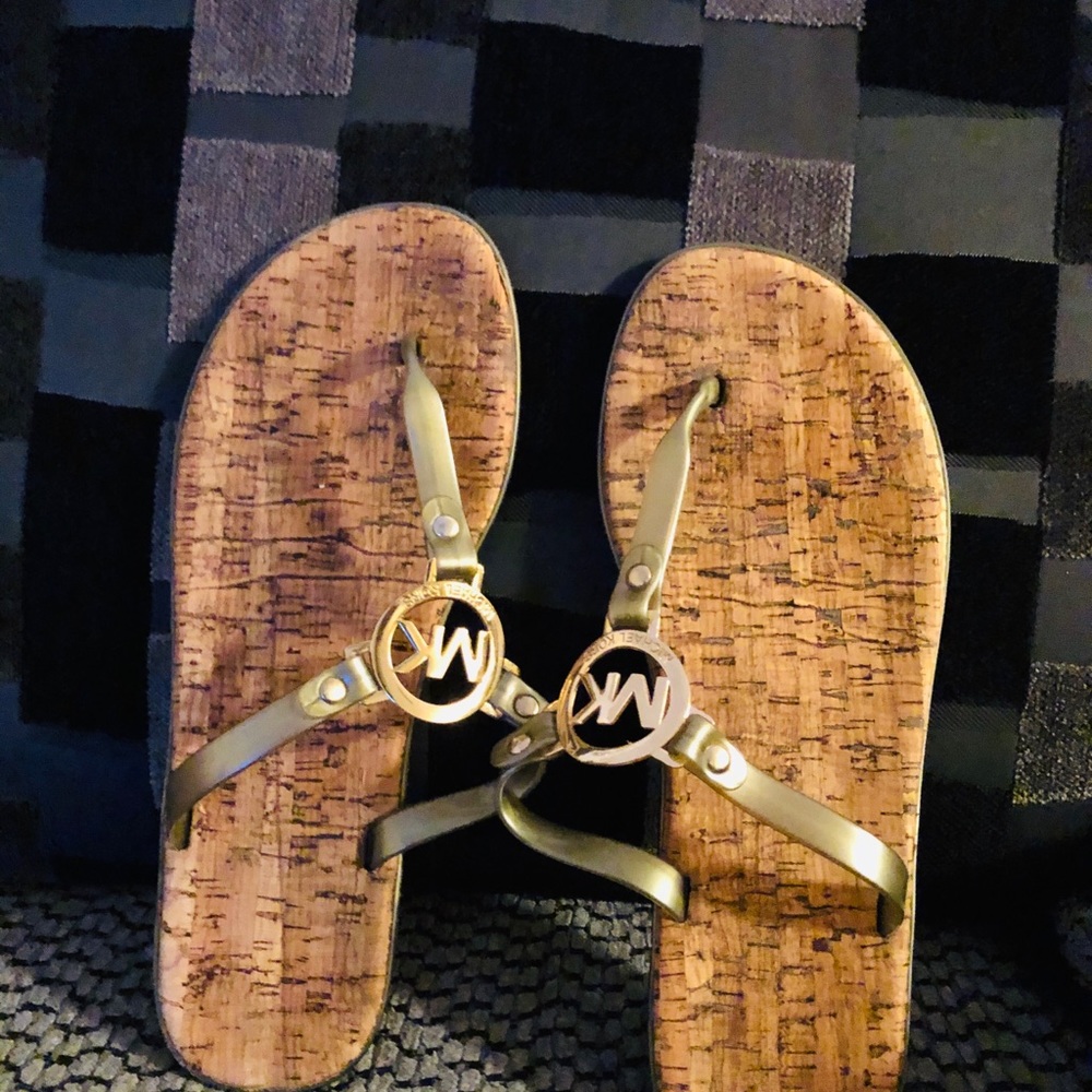 MK  Charm Jelly Flip Flop Cork Bottom